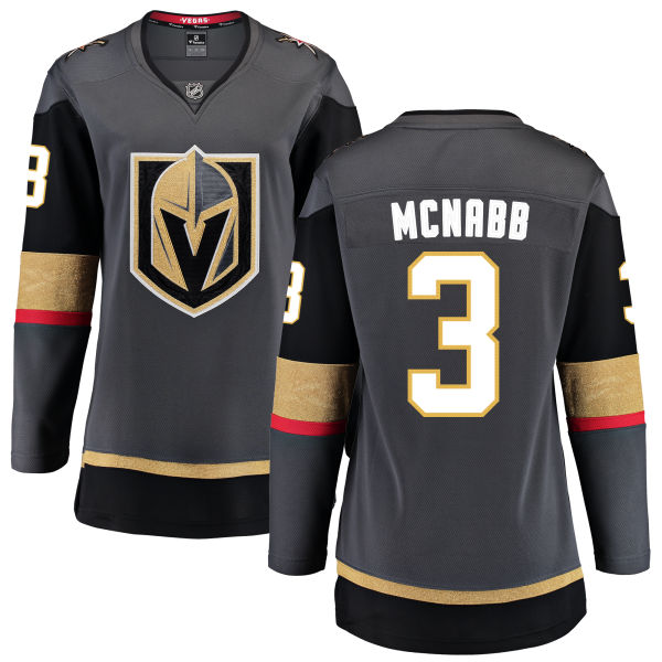 Women Vegas Golden Knights #3 Mcnabb Fanatics Branded Breakaway Home Gray Adidas NHL Jersey